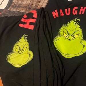 Grinch Graphic Black Sweatshirt and sweat pants